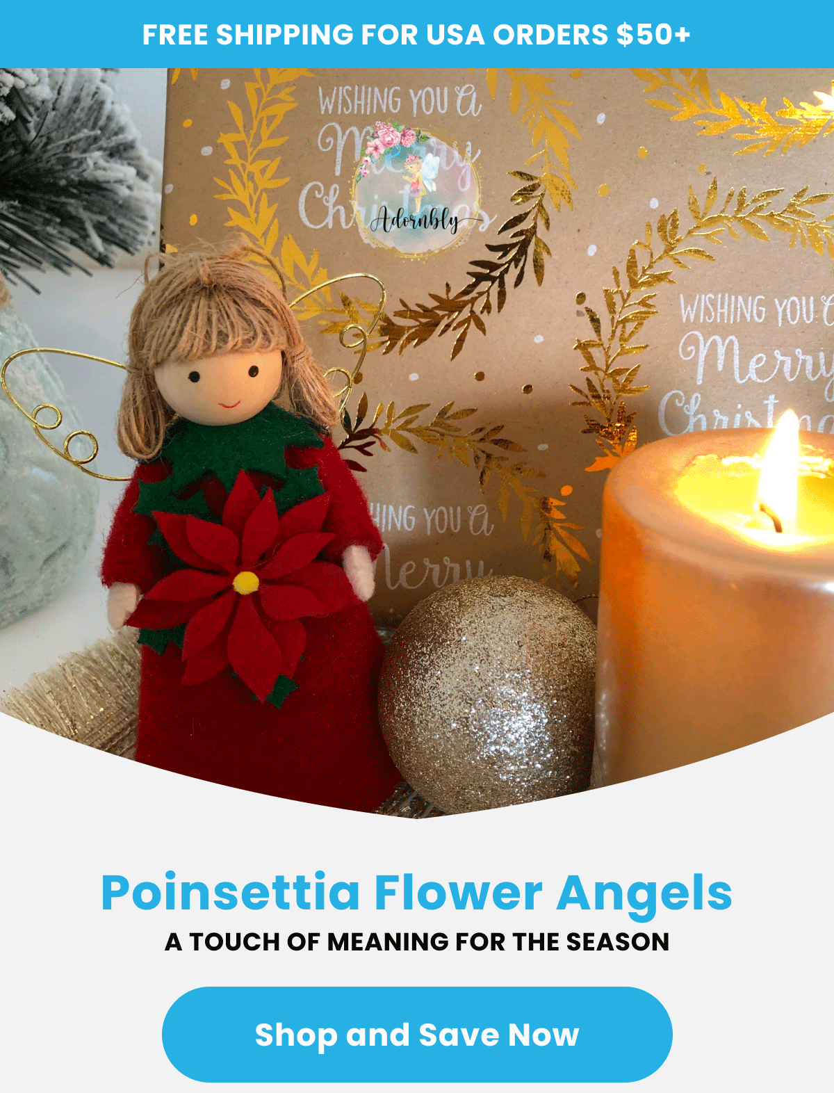 Poinsettia Flower Angels